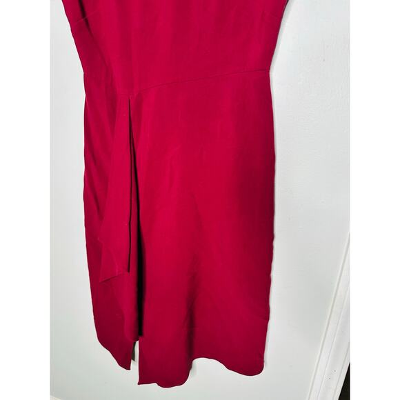 SHOSHANNA Maroon Red Stretch Sheath Form Fitting Ralph Mini Dress Size 10 - Picture 5 of 9